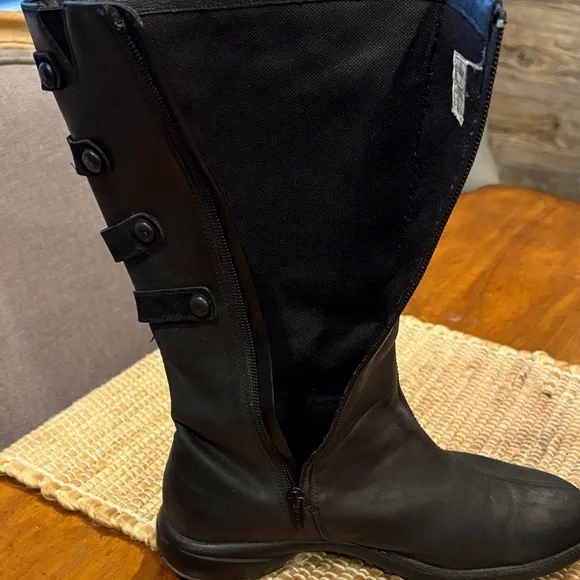 Merrell Black Tall Boots with Strap Details - Picture 10 of 10